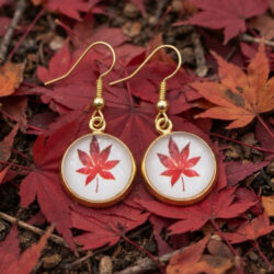 Leaf Cabochon - Red