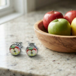 Striped Apple Studs