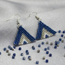 Blue & Silver Triangle Peyote