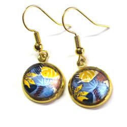 Monstera Cabochon - Yellow & Blue