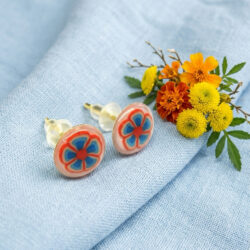 70s inspired Floral Studs