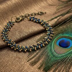 Peyote Bracelet - Peacock