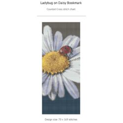 Ladybug on Daisy Bookmark