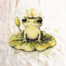 Frog with Lotus Flower
