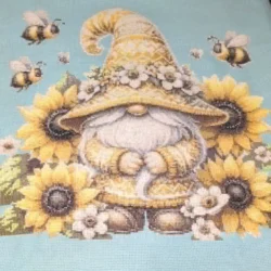 Sunflower and Bees Gnome