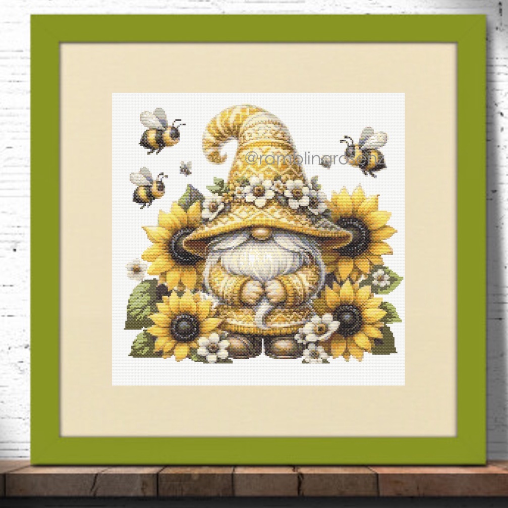 Sunflower and Bees Gnome - Image 5