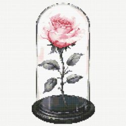 Rose in Glass - Pink