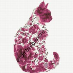 Floral Cat - Pink