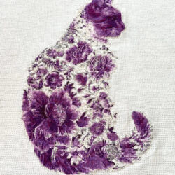 Floral Cat - Purple