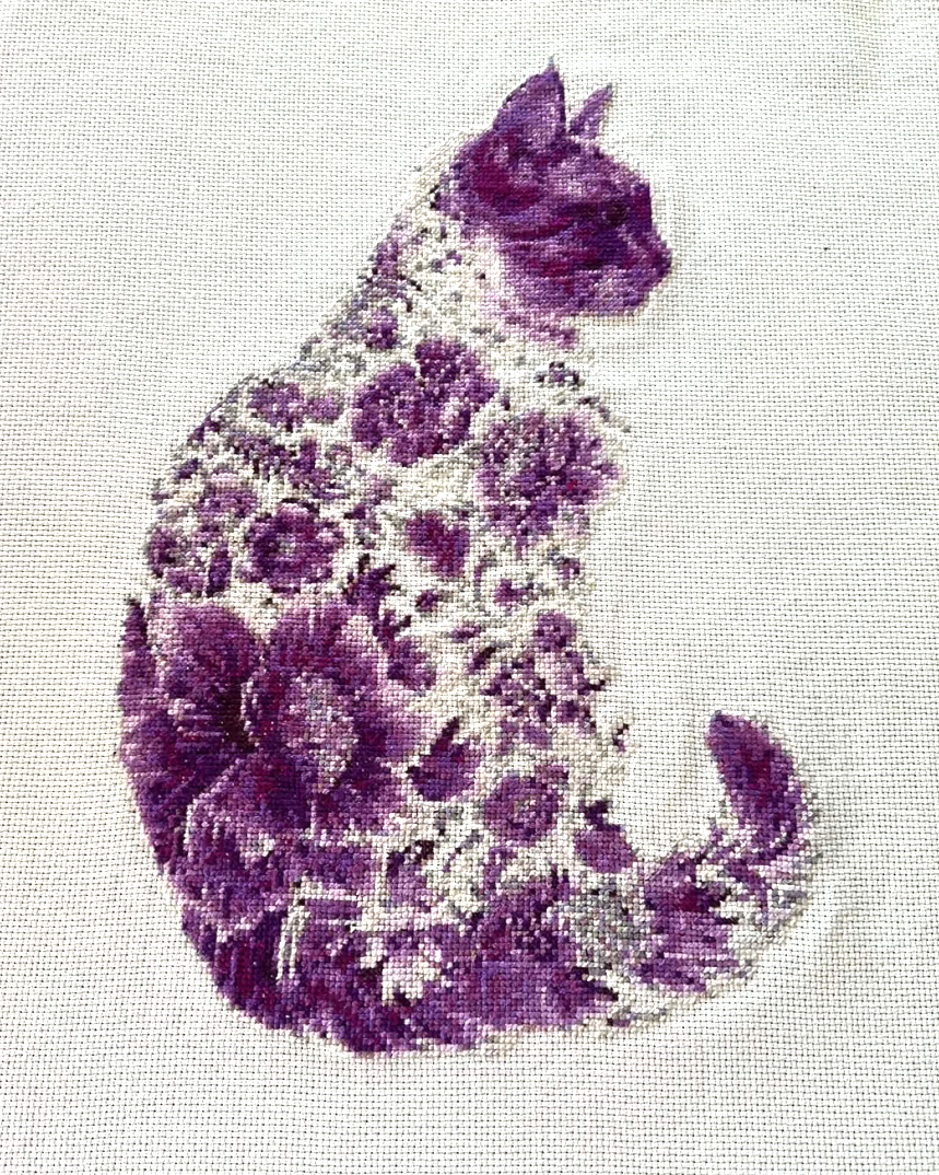 Floral Cat - Purple