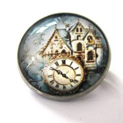 Town Clock Brooch
