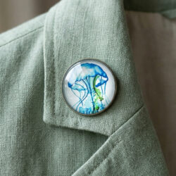 Watercolour Jellyfish Brooch