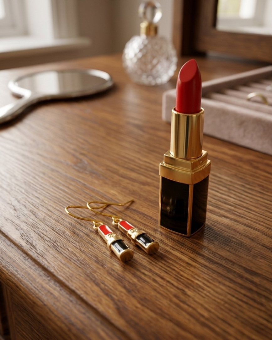 Lipstick Charm earrings