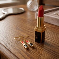 Lipstick Charm earrings