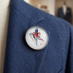 Watercolour Octopus Brooch