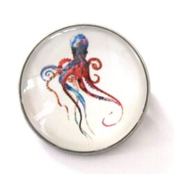 Watercolour Octopus Brooch