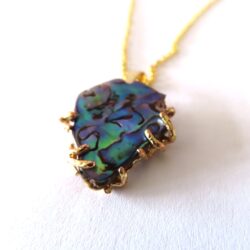 Paua Shell Pendant on Chain