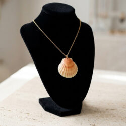 Peach Scallop Shell Necklace