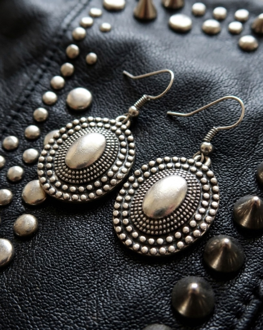 Studded Silver and Black