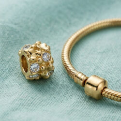 Gold Zirconia Charm