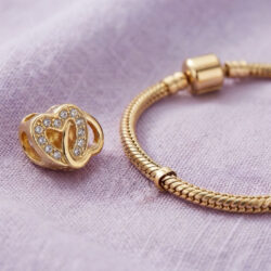 Interlinked Hearts Charm
