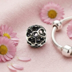 Floral Hearts - silver