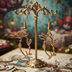 White Rabbit earrings - Gold